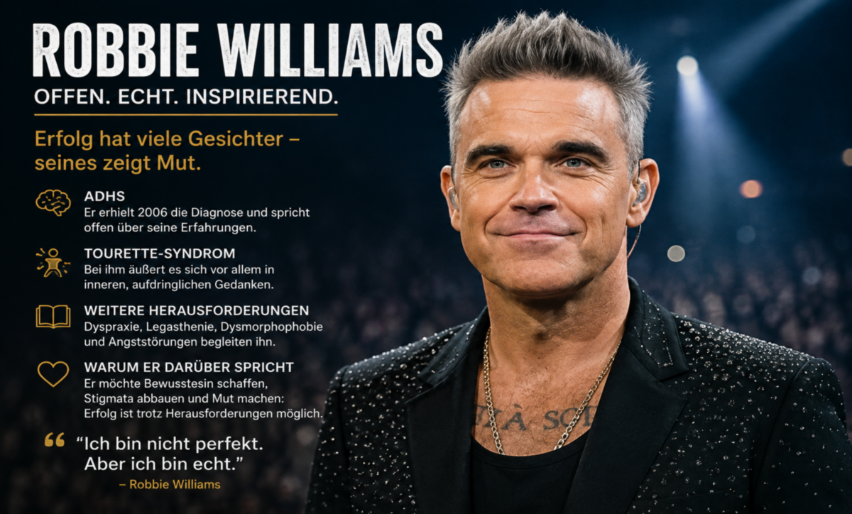 Robbie Williams bei einem Auftritt