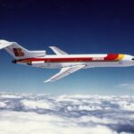 Boeing 727-Passagierflugzeug von Iberia mit drei Triebwerken