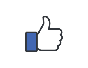 Die „Gefällt mir“-Das bekanntes Symbol von Facebook (Social Media)