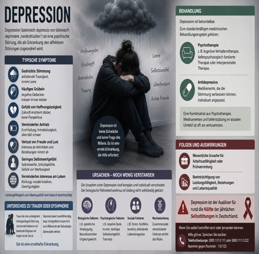 Depressionen – Symptome, Ursachen und Behandlung