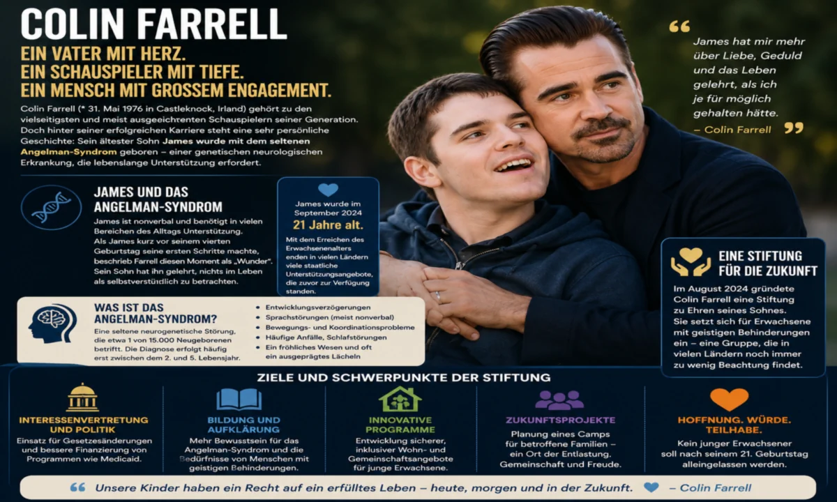 "Colin Farrell, Vater von James mit Angelman-Syndrom