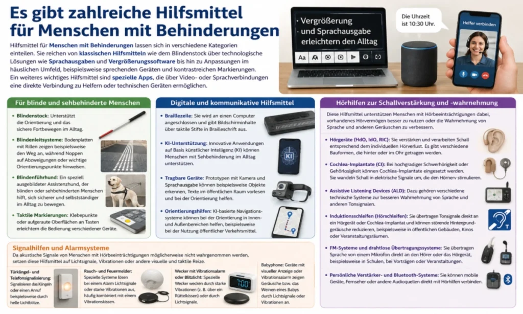 Hilfsmittel für Menschen mit Behinderungen