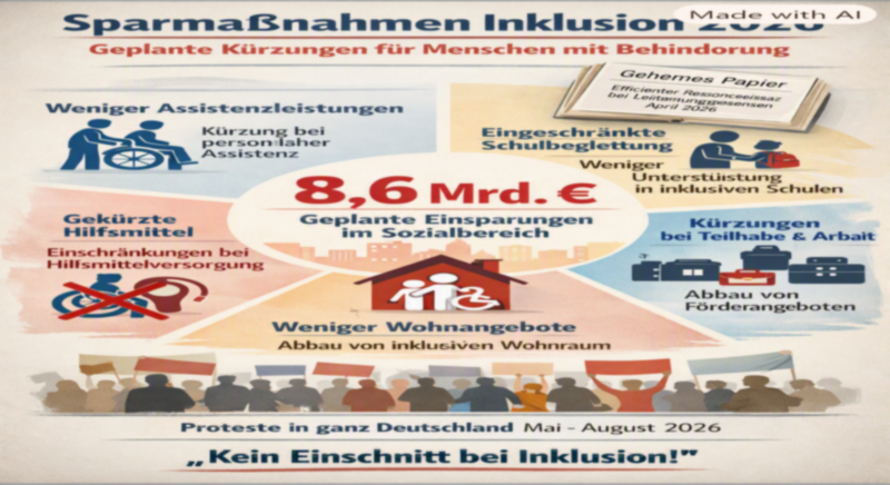 Sparmaßnahmen treffen Menschen mit Behinderung besonders harte