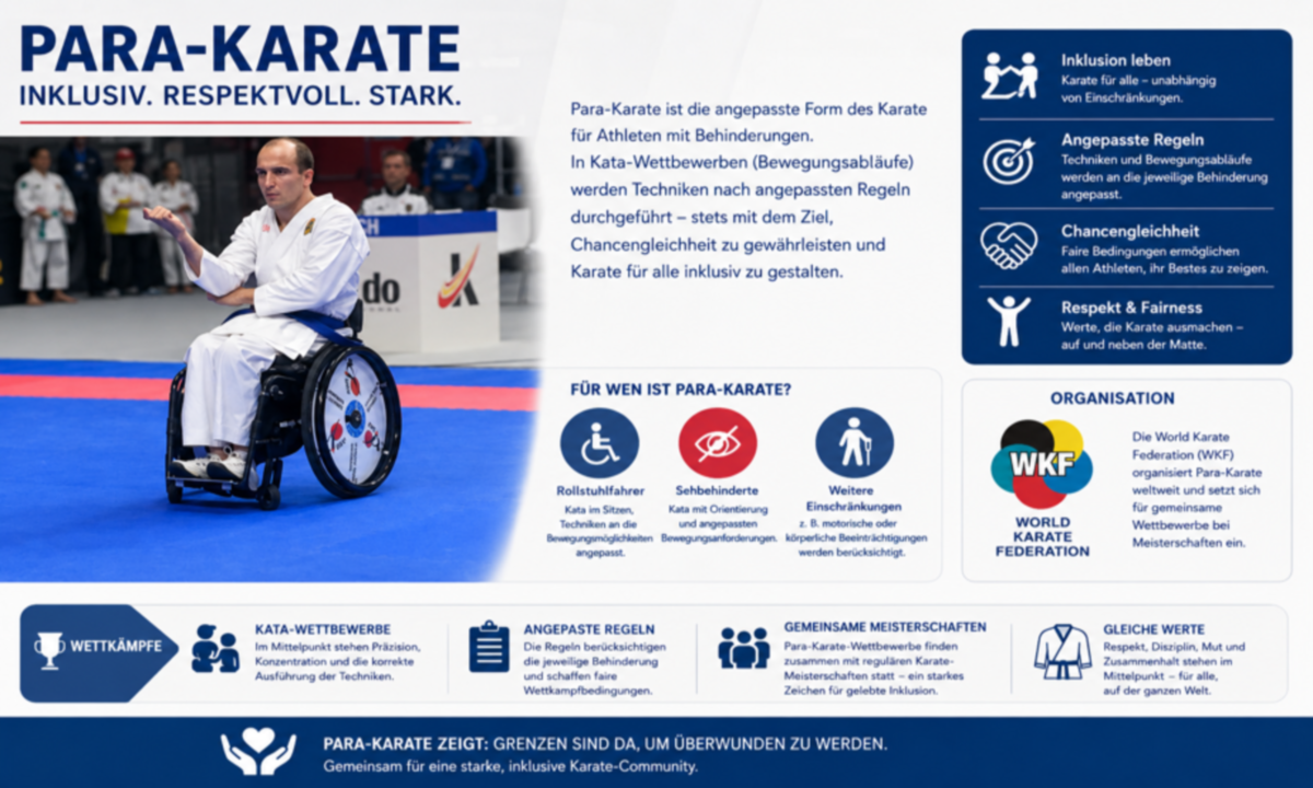 Sven Baum im Rollstuhl bei einer Para-Karate-Veranstaltung