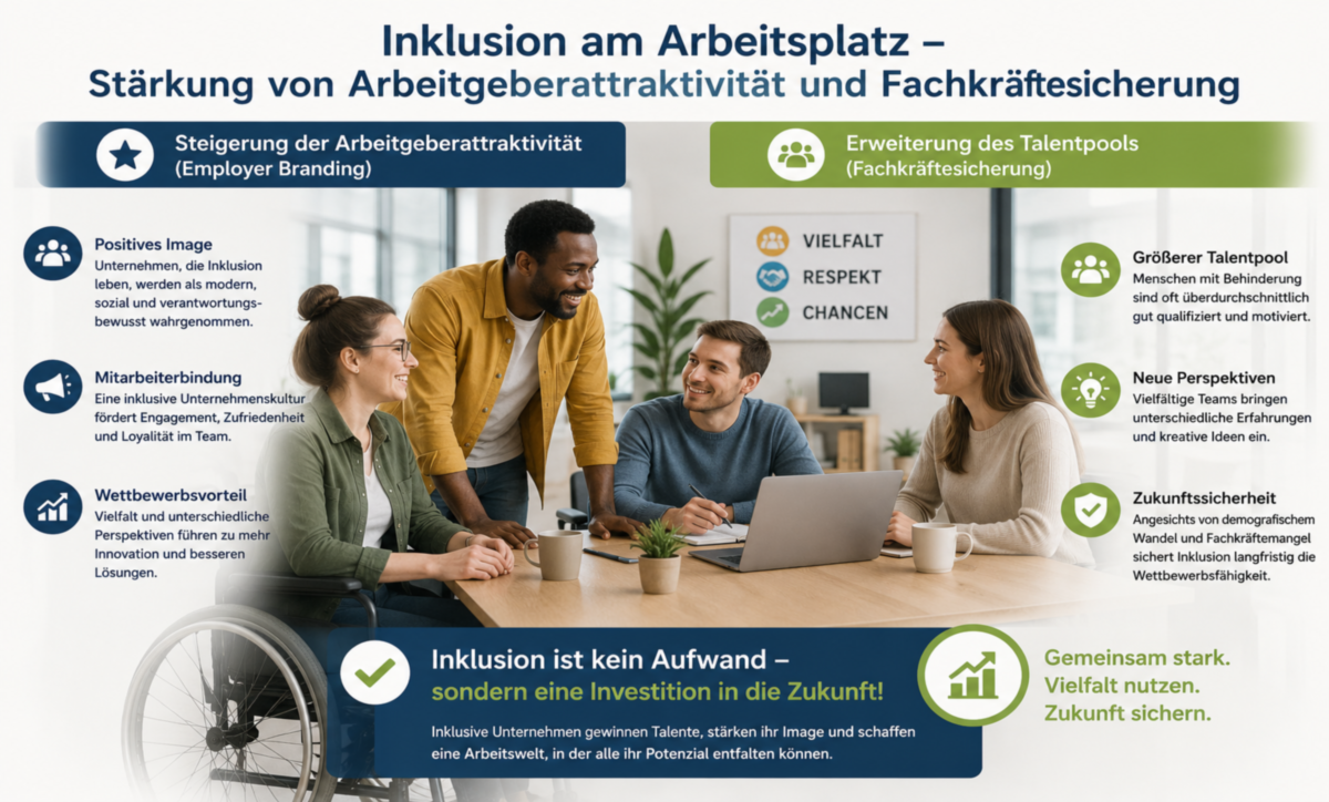 Inklusion am Arbeitsplatz: Vorteile und Förderung für Unternehmen