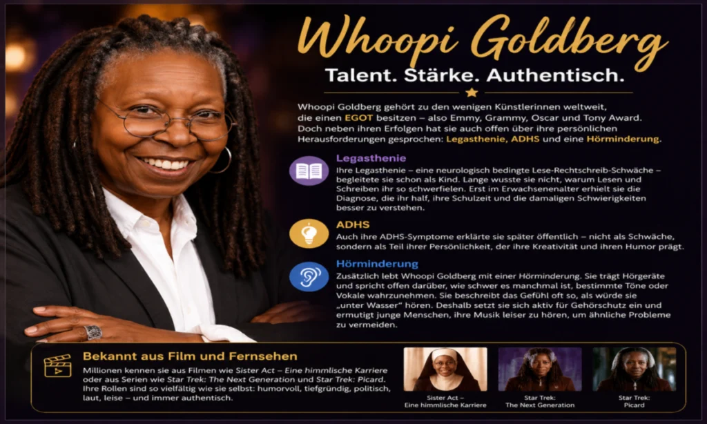 Whoopi Goldberg, Schauspielerin und Komikerin